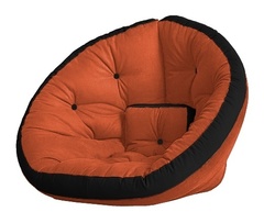Кресло Farla Lounge Оранжевое с чёрным