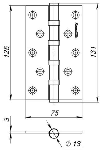 500-C5 125x75x3 PN Универсальная