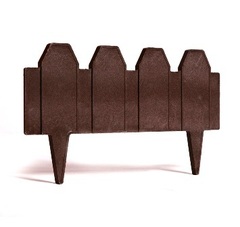 Садовое ограждение из полимерпесчаной плитки Вишня