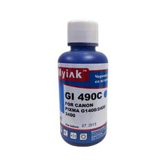 Чернила MyInk GI-490C для Canon PIXMA G1400/G2400/G3400 (100 мл, cyan, Dye)