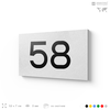 Табличка с номером 58 на дверь квартиры, для офиса, кабинета, аудитории, склада, белая 120х70 мм, Айдентика Технолоджи
