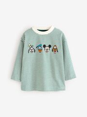 Лонгслив для мальчика Next B58-107, Молочный, Зеленый