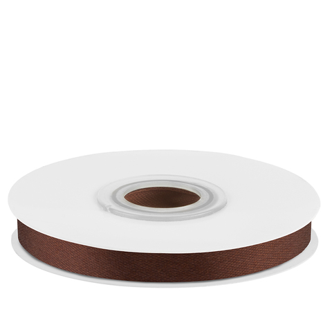 Лента Атласная (0,7см*22,85м) Коричневый/Шоколадный.