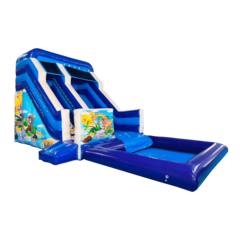 Водная горка "Звериный аквапарк Экстра" с бассейном, 9*4*4.8 м