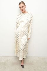 Платье полуприталенное в горох