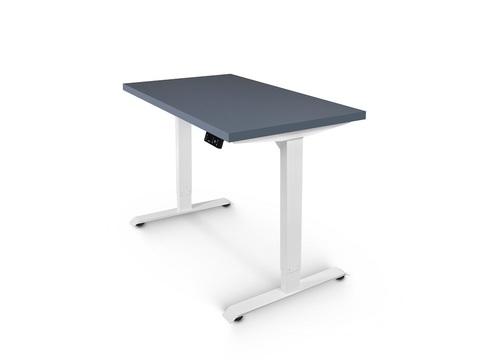 Регулируемый компьютерный стол Bazalt с регулировкой по высоте — столешница МДФ Сланцево‑серый