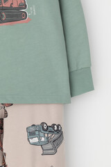 пижама  для мальчика  К 1567/холодная мята,тракторы