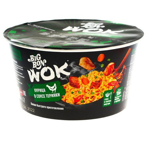 Биг Бон ВОК курица в соусе терияки чашка 85гр