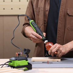 Гравер Greenworks G24RT 24V с базой и оснасткой (52 шт) аккумуляторный, без АКБ и ЗУ