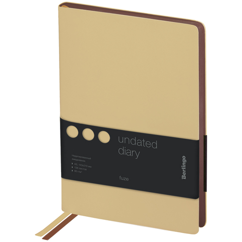 Ежедневник недатированный, А5, 136л., кожзам, Berlingo 