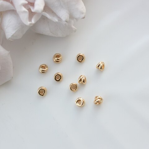 Бусина разделитель (спейсер) фриформ, 2*4 мм, позолота, 10 штук. Р031
