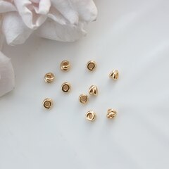 Бусина разделитель (спейсер) фриформ, 2*4 мм, позолота, 10 штук. Р031