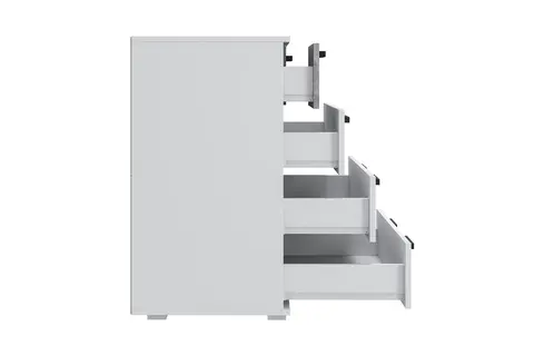 Комод Стандарт-5 new белый / цемент светлый