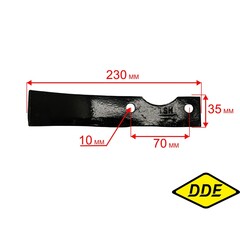 Нож для культиватора DDE V700 II /V750 II Крот/Крот2, левый (50101-T00601-B01)