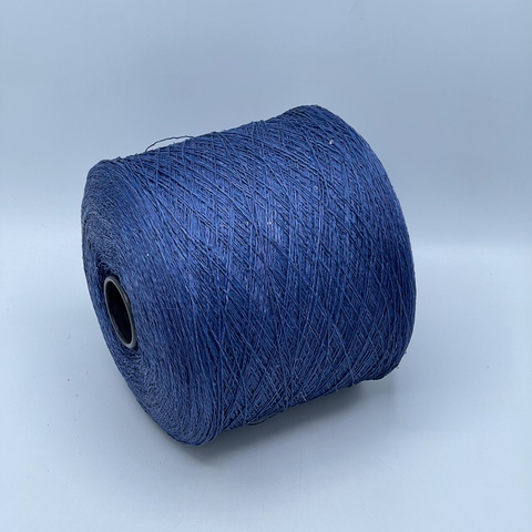 Бобинная пряжа, Linette Pailletes, 450м, 80% Лен, 20% Полиэстер(пайетка), Сине-сиреневый+пайетка. 39431