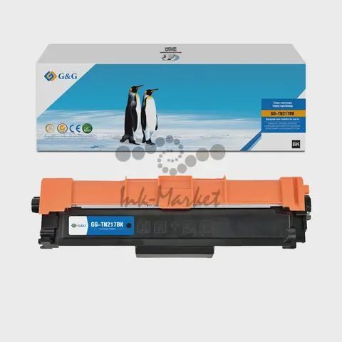 Тонер-картридж G&G, аналог Brother TN-217BK черный 3k