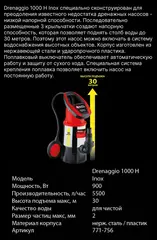 Дренажный насос QUATTRO ELEMENTI Drenaggio 1000 H Inox (900 Вт, 5500 л/ч, для чистой, 30 м, 7,75кг, нерж.сталь) Напорный (771-756)