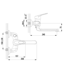 Смеситель для ванны с поворотным изливом LEMARK LUNA – LM4114C