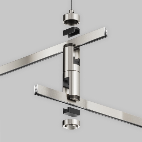 Комплектующие для систем освещения с токоведущими элементами Maytoni Accessories for tracks flarity TRA157SW-D1-PT