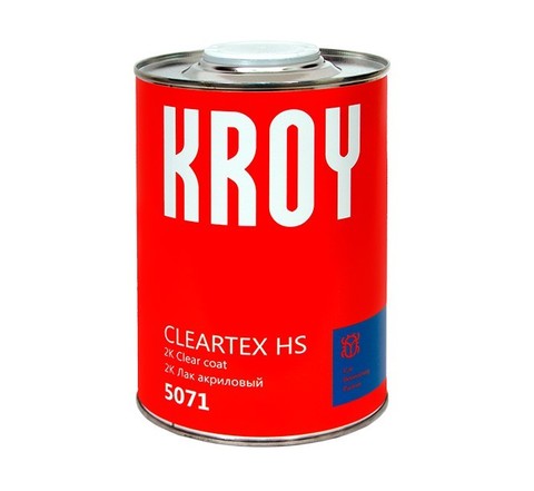 5071 KROY 2K  CLEARTEX HS акриловый лак - 1 л.+ отверд. H3 KROY 2K Hardener HS 0,5 л