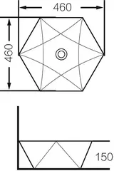 Раковина Grossman GR-3029 белая 460х460х150