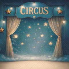 Цирк зима - фон неопреновый