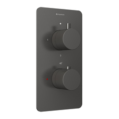 Aqueduto ACENO ACE0345 Смеситель термостатический скрытого монтажа, 3 потребителя, со скрытой частью, оружейная сталь фото