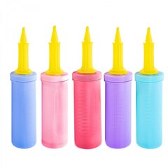 Насос для воздушных шаров Alingar, ручной, двухходовый, 28 см, ассорти, "Macarons микс" (пастельные цвета)