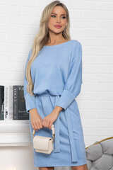 Платье Неслучайная встреча (пыльно-голубое) П15094-19М LT Collection