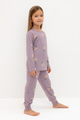 пижама  для девочки  К 1561/морской туман,цветок простой