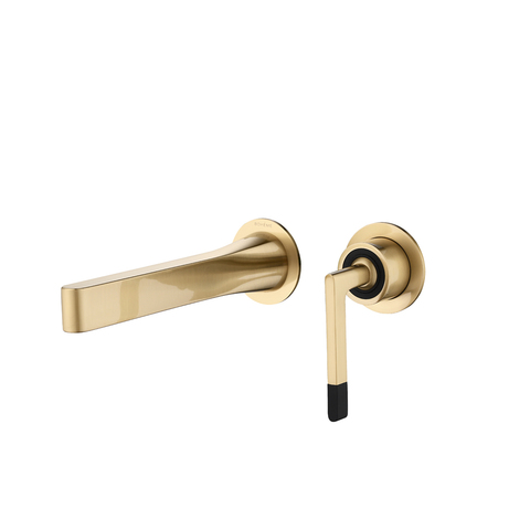 Boheme 165-MG Смеситель Boheme Duo для раковины из стены 2х-позиционный MATT GOLD