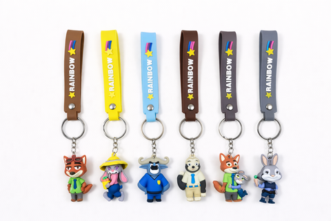 Брелок ЗОО, 6 видов в уп 12шт. цена за шт.