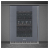 Винный шкаф SMEG CVI138LS3 (петли слева) серебристое стекло