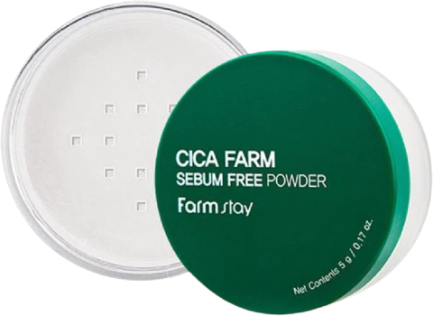 Farmstay Cica Farm Пудра рассыпчатая матирующая с центеллой азиатской Cica Farm Sebum Free Powder
