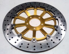 Диск тормозной на Kawasaki ZX7RR / ZX7R / ZX9R / ZX12R NINJA /  передний / золотой