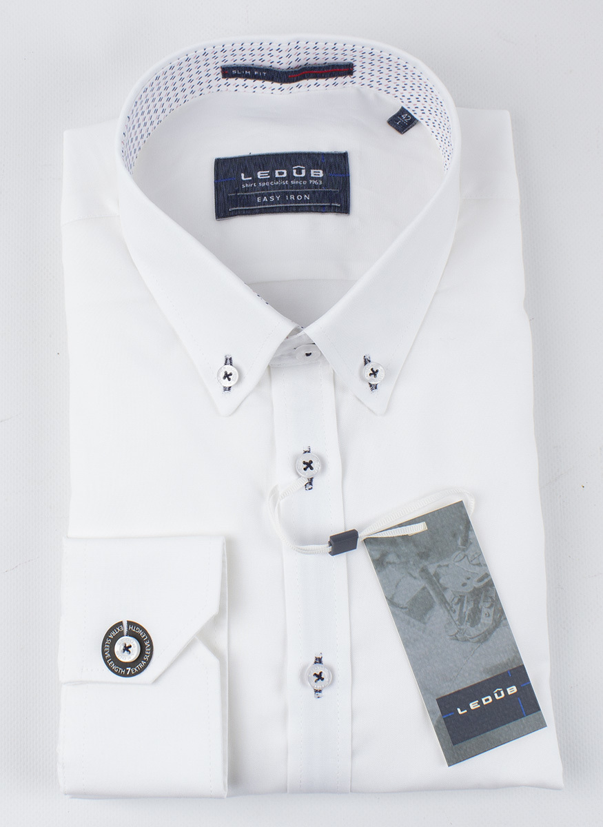 Рубашка Ledub slim fit 0136904-910-000-000-SF-White