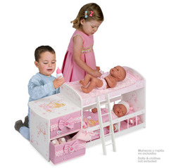 Кроватка для куклы двухъярусная серии Мария, 80 см (DeCuevas, 54323)