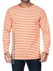 Купить тельняшку МЧС - Магазин тельняшек.ру 8-800-700-93-18 Тельняшка летняя МЧС (оранжевая полоса) ГОСТ МИНОБОРОНЫ в Магазине тельняшек