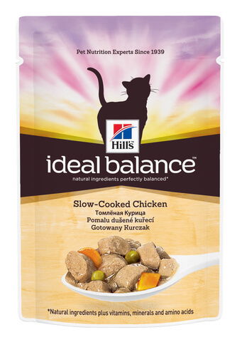 купить Hills Ideal Balance Pauch Slow-Cooked Chicken пауч (влажный корм) для кошек с томленой курицей штучно