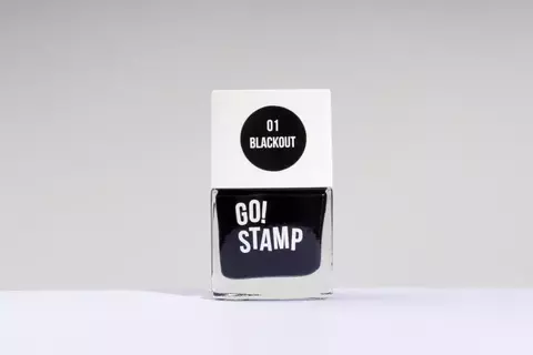 Лак для стемпинга GO STAMP 01 Blackout 11мл