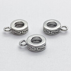 Бейл, цвет серебро (родий), размер 11*7 мм, цена за 1 шт