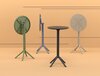 Стол пластиковый барный складной Siesta Contract Sky Folding Bar Table 60, бежевый