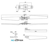 Пропеллер полимерный складной MF 2412 VP T-Motor (пара) с изменяемым шагом