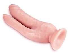 Телесный фаллоимитатор 8 Inch DP Cock - 20,32 см. - 