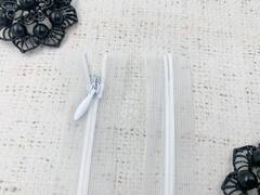 Молния потайная прозрачная, L 80 см