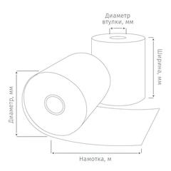 Чековая лента для кассы (термолента) 80 мм, диаметр втулки 12 мм, длина намотки 70 м