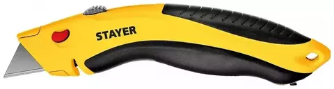 Монтажный нож STAYER Hercules-24 0947 с автостопом желтый