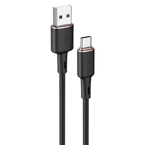Кабель ACEFAST C2-04 USB-A to USB-C zinc silicone для  данных, черный