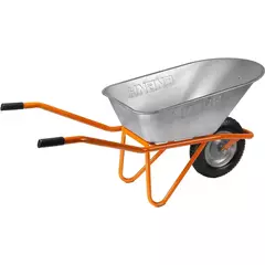 СИБИН СТ-12, 90 л, 180 кг, одноколесная, пневматические колеса, строительная тачка (39904)