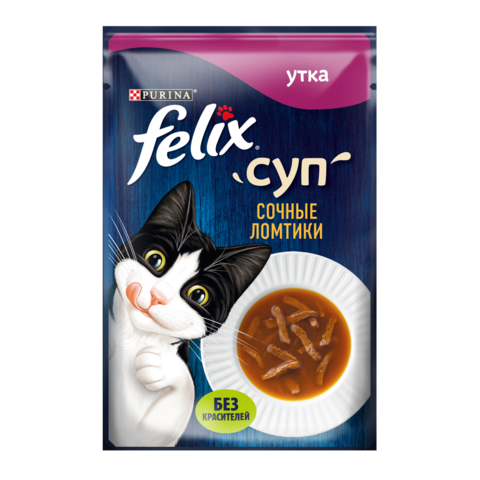 Felix пауч для кошек суп (утка) 48 г